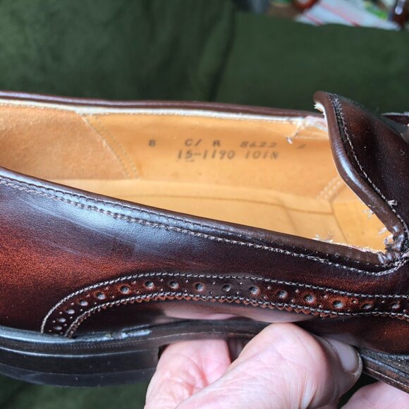 Johnston & Murphy Men\'s Tassel Loafers Size 10.5 B  Brown Leather Dress Shoes main image 2